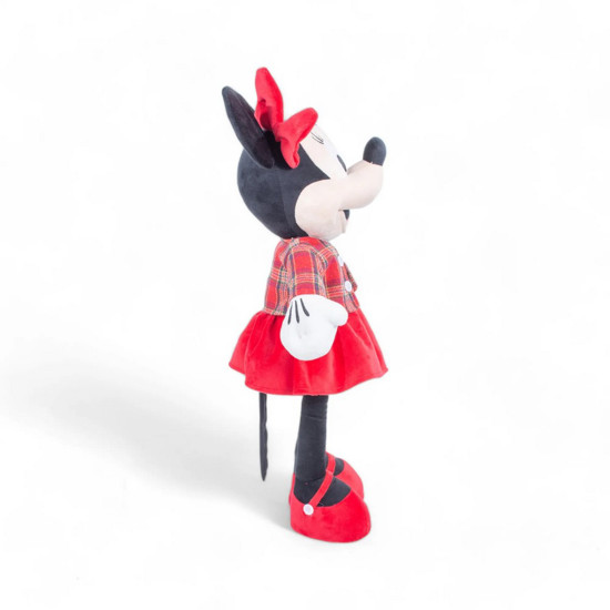 Imagem MINNIE EM PÉ COM ROUPA XADREZ COR VERMELHO COM VERDE EM POLIÉSTER 62X32X20CM CROMUS 