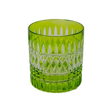 Imagem de COPO BAIXO PARA WISKY EM CRISTAL COR VERDE 8,5X8,5X9CM  - Lucatti Artes E Decoracoes Ltda