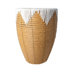 Imagem de VASO DECORATIVO EM RATHAN 32X32X43 CM - Inverno Verao Comercio De Modas E Decoracao Eireli