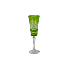 Imagem de TAÇA EM CRISTAL VERDE PARA CHAMPAGNE E ESPUMANTE 24X7X7 CM  - Lucatti Artes E Decoracoes Ltda