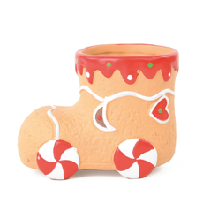 Imagem de MINI VASO BOTA GINGERBREAD NATALINO DECORATIVO EM CERÂMICA 8X10X7 CM - Cromus Embalagens Ind. E Com. Ltda