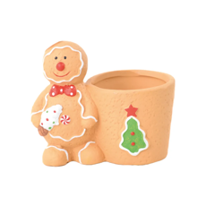 Imagem de MINI VASO NATALINO GINGERBREAD COZINHEIRO COLORIDO EM CERÂMICA 11X12X7 CM - Cromus Embalagens Ind. E Com. Ltda