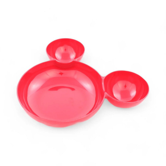 Imagem BOWL VERMELHO EM FORMATO MICKEY COM ORELHAS EM MELAMINA 5X30X25 CM