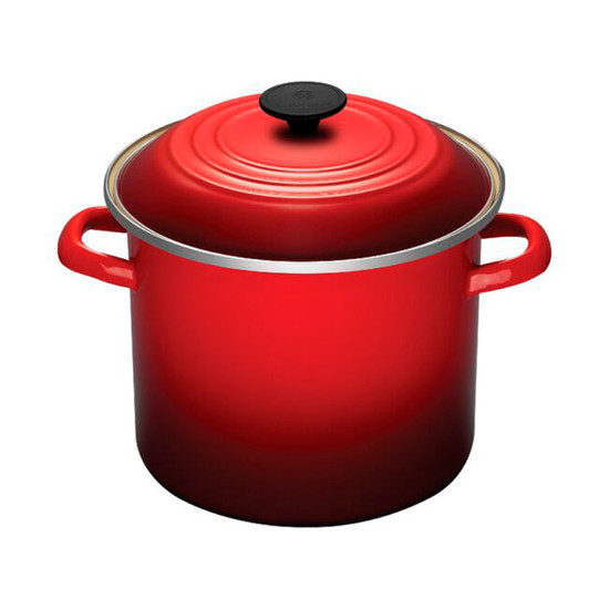 Imagem STOCKPOT VERMELHA 7,6L EM AÇO ESMALTADO 19X31X25 CM - LE CREUSET