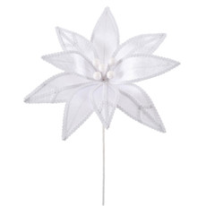 Imagem de HASTE NATALINA DECORATIVA BRANCA MOLDÁVEL BICO DE PAPAGAIO 45X29 CM - GRILLO 57269 - Grillo Ltda