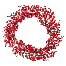 Imagem de GUIRLANDA NATALINA DECORATIVA DE BERRIES VERMELHA EM ISOPOR 54X54X6 CM - GRILLO 56981 - Grillo Ltda