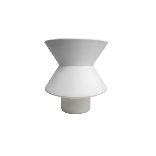 Imagem VASO DECORATIVO EM CERÂMICA BRANCA 23X19 CM - GRILLO 59322