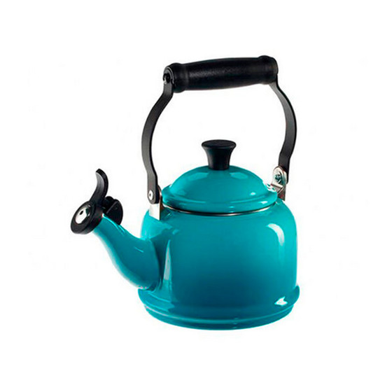Imagem CHALEIRA DEMI EM AÇO ESMALTADO AZUL CARIBE 1,1L 25X24X16 CM - LE CREUSET