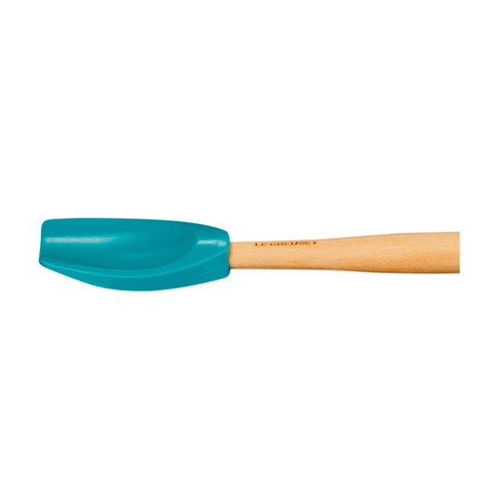 Imagem COLHER DE SILICONE E CABO DE MADEIRA CRAFT AZUL MARSEILLE 2X29X5 CM - LE CREUSET