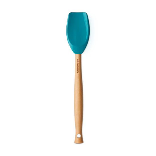 Imagem COLHER DE SILICONE E CABO DE MADEIRA CRAFT AZUL MARSEILLE 2X29X5 CM - LE CREUSET