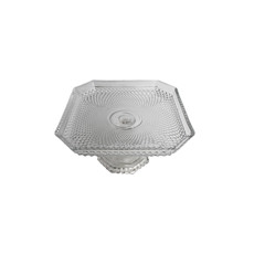 Imagem de MINI PRATO PORTA DOCES EM VIDRO TRANSPARENTE COM PÉ 9X16 CM - GRILLO 59370 - Grillo Ltda