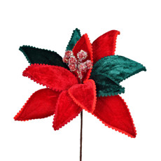 Imagem de HASTE BICO DE PAPAGAIO COR VERMELHO E VERDE VELUDO 26X24CM CABO CURTO - GRILLO 56971 - Grillo Ltda