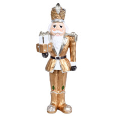 Imagem de BONECO DECORATIVO QUEBRA NOZES DOURADO EM RESINA 7,8X11,5X30,5 CM - GRILLO 56817 - Grillo Ltda