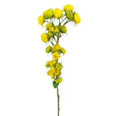 Imagem de HASTE DECORATIVA PERMANENTE DE MINI FLOR BALÃO AMARELA EM PLÁSTICO 73X22 CM - GRILLO - Grillo Ltda