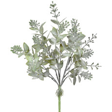 Imagem de BUQUÊ DECORATIVO PERMANENTE DE FOLHAS VERDES EM PLÁSTICO MOLDÁVEL 38X13 CM - GRILLO - Grillo Ltda