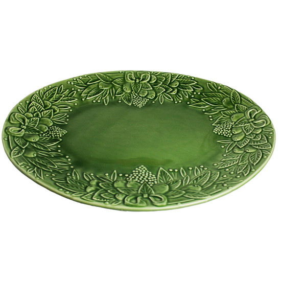 Imagem TRAVESSA OVAL CELEBRATE VERDE DE CERÂMICA 6X56X42CM - SCALLA CERÂMICA