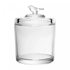 Imagem de POTE DE CRISTAL ECOLÓGICO COM TAMPA BIRD 12X9 CM - WOLFF - Rojemac Impotacao E Exportacao Ltda