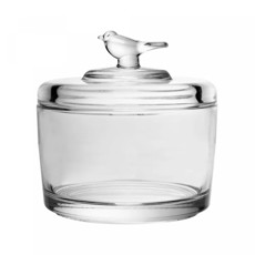 Imagem de POTE DE CRISTAL ECOLÓGICO COM TAMPA BIRD 8X7 CM - WOLFF - Rojemac Impotacao E Exportacao Ltda