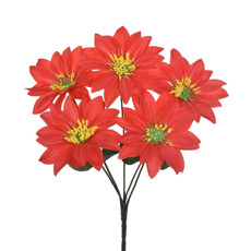 Imagem de BUQUÊ DECORATIVO DE FLOR DE GERBERA ESTRELA VERMELHA EM PLÁSTICO 30X15 CM - GRILLO - Grillo Ltda