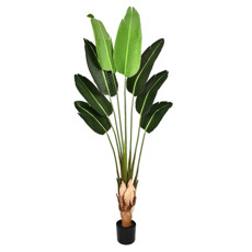 Imagem de PLANTA DECORATIVA STRELITZIA CM FOLHAGEM REAL VERDE EM PLÁSTICO TOQUE REAL - GRILLO - Grillo Ltda