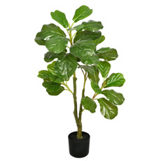 Imagem de PLANTA DECORATIVA FICUS LIRATA COM FOLHAGEM VERDE EM PLÁSTICO TOQUE REAL - GRILLO - Grillo Ltda