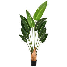 Imagem de PLANTA DECORATIVA STRELITZIA CM FOLHAGEM VERDE EM PLÁSTICO TOQUE REAL - GRILLO - Grillo Ltda