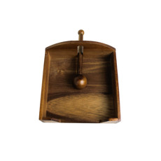Imagem de PORTA GUARDANAPO EM MADEIRA NATURAL 19X19X9 CM - CROSS - Cross Comercial Ltda