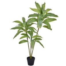 Imagem de PLANTA DRACENA DECORATIVA COM FOLHAGEM VERDE TOQUE REAL EM PLÁSTICO 107X40CM GRILLO - Grillo Ltda