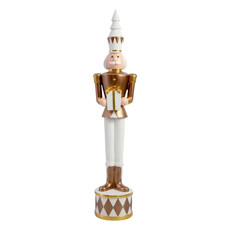 Imagem de SOLDADO QUEBRA NOZES GOLD COLLECTION DECORATIVO EM RESINA 46X12X12 CM - CROSS - Cross Comercial Ltda