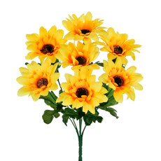 Imagem de BUQUÊ DE GIRASOL DECORATIVO EM PLÁSTICO MOLDÁVEL 31X14 CM - GRILLO - Grillo Ltda