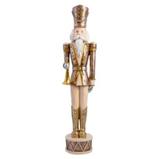 Imagem de SOLDADO QUEBRA NOZES DECORATIVO ELEGANCE LOOK DOURADO EM RESINA 51X13X10 CM - CROSS - Cross Comercial Ltda