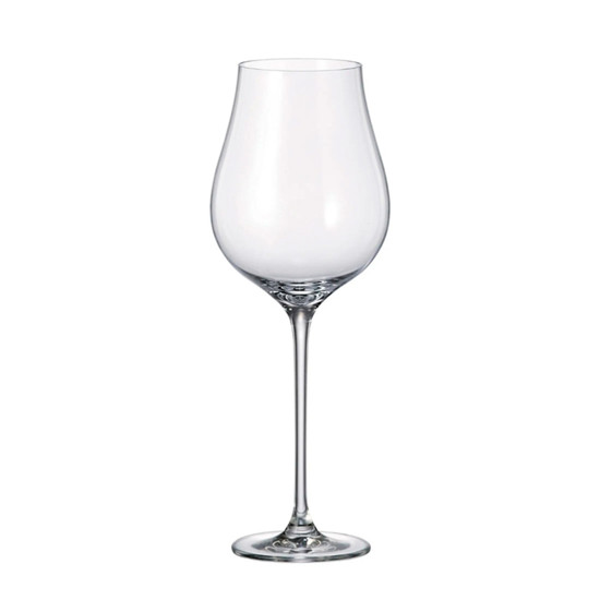 Imagem JOGO DE 6 TAÇAS PARA VINHO BRANCO 400ML EM CRISTAL 23X8X8 CM - BOHEMIA