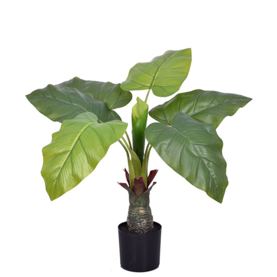 Imagem PLANTA PHILO DECORATIVA COM FOLHAGEM VERDE TOQUE REAL EM PLÁSTICO 65X60 CM - GRILLO