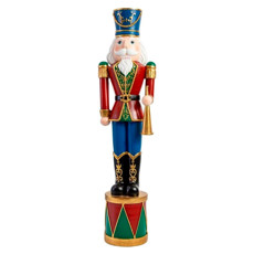 Imagem de SOLDADO QUEBRA NOZES CLASSIC NO TAMBOR DECORATIVO EM RESINA 55X17X15 CM - CROSS - Cross Comercial Ltda