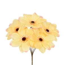 Imagem de BUQUÊ DE DÁLIA AMARELO OUTONO DECORATIVO EM PLÁSTICO MOLDÁVEL 33X22 CM - GRILLO - Grillo Ltda