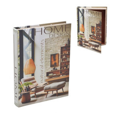 Imagem de CAIXA LIVRO DECORATIVA EM MDF REVESTIDA EM TECIDO 5X36X27 CM - MABRUK - Mabruk Importacao E Comercio Ltda