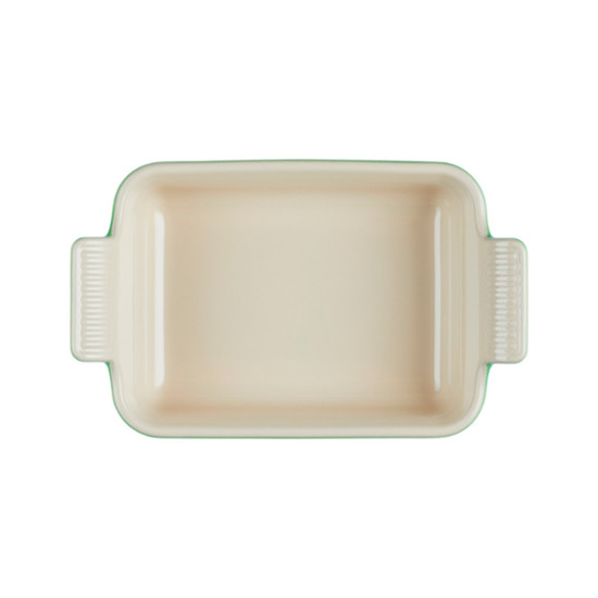 Imagem TRAVESSA RETANGULAR HERITAGE 2,4L BAMBOO GREEN EM CERÂMICA 9X26X19 CM - LE CREUSET