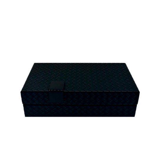 Imagem CAIXA RETANGULAR DECORATIVA COR PRETO EM MDF 7X25X13 CM - PARAMOUNT INDUSTRIA