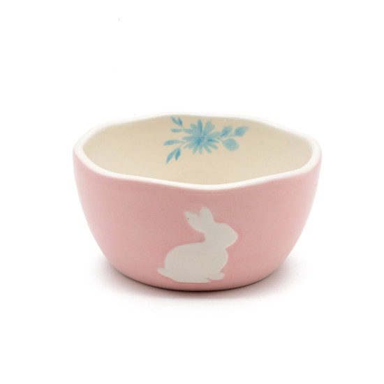 Imagem BOWL DECORATIVO EM PORCELANA ROSA 5X10X10 CM - TOK DA CASA