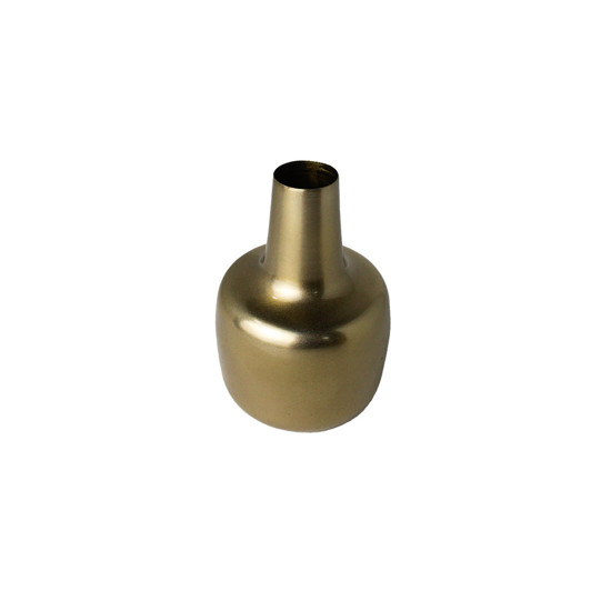Imagem VASO PEQUENO DECORATIVO EM METAL DOURADO 14X9X9 CM - ENTRECASA