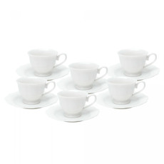 Imagem de CONJUNTO MALDIVAS 6 XÍCARAS 80ML EM PORCELANA BRANCA 12X12X6 CM - WOLFF - Rojemac Impotacao E Exportacao Ltda