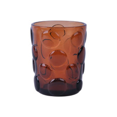 Imagem de CONJUNTO DE 6 COPOS MARROM AMBAR 300ML EM VIDRO TEXTURA DE BOLHAS 10X8X8 CM - CROSS - Cross Comercial Ltda