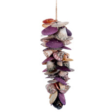 Imagem de CORDÃO DE CONCHAS COLORIDAS GARLAND VIOLET E TIGER COWRIE - CONCHAS ARTESANATO - Conchas Artesanato Ltda
