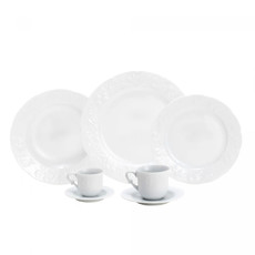 Imagem de APARELHO DE JANTAR 42 PEÇAS LIMOGES VENDANGE EM PORCELANA BRANCA - WOLFF - Rojemac Impotacao E Exportacao Ltda