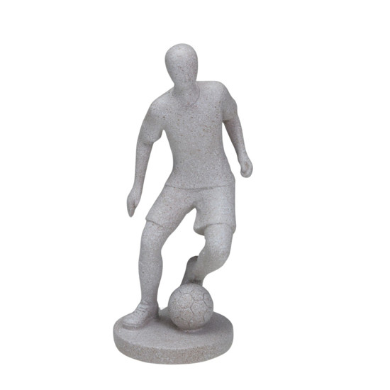 Imagem ESCULTURA JOGADOR DE FUTEBOL EM RESINA 21X9X8 CM - MABRUK