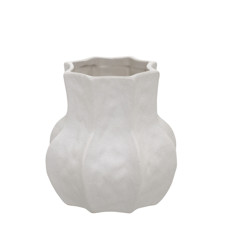 Imagem de VASO BRANCO DECORATIVO EM CERÂMICA 20X18X18 CM - MABRUK - Mabruk Importacao E Comercio Ltda