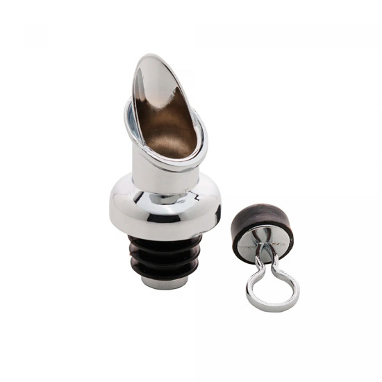 Imagem BICO DOSADOR COM TAMPA PARA VINHO EM AÇO INOX 7X3X3CM - WOLFF