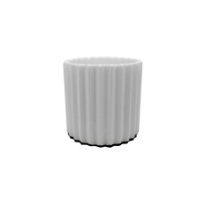 Imagem de VASO HENRI DECORATIVO EM CERÂMICA BRANCO FOSCO 16X16X16CM - CERÂMICA ANA MARIA - Ceramica Ana Maria Ltda Epp