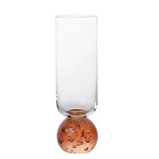 Imagem de TAÇA EM VIDRO 250ML COM BASE AMBAR 19X5,5CM - RIBEIRO E PAVANI - Ribeiro E Pavani Com Imp Exp