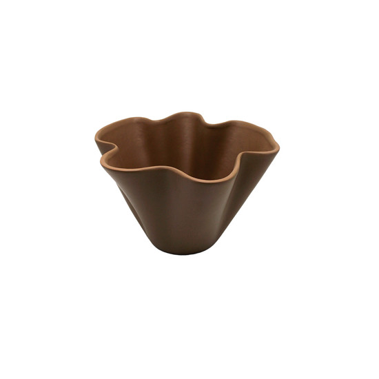 Imagem CACHEPOT GRANDE DECORATIVO MOCHA FOSCO EM CERÂMICA 18X29X29CM - CERÂMICA ANA MARIA
